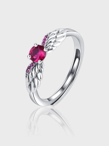 custom 925 Sterling Silver Cubic Zirconia Wing Vintage Band Ring
