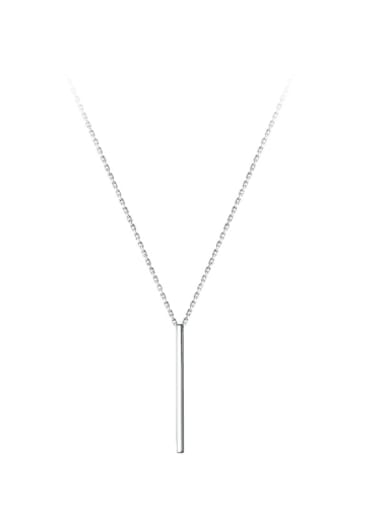 925 Sterling Silver Geometric Minimalist Lariat Necklace