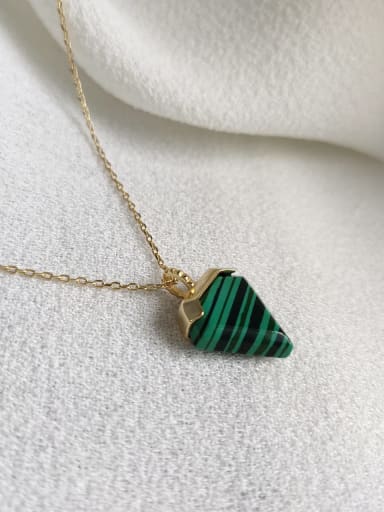925 Sterling Silver Turquoise Green Necklace