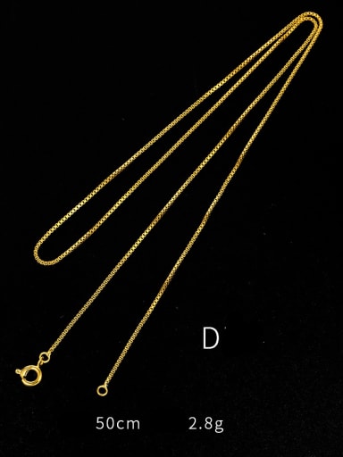 D style 50cm Alloy Geometric Minimalist Bead Chain