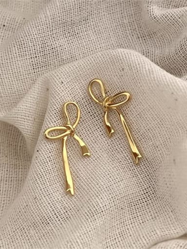 925 Sterling Silver Bowknot Vintage Stud Earring