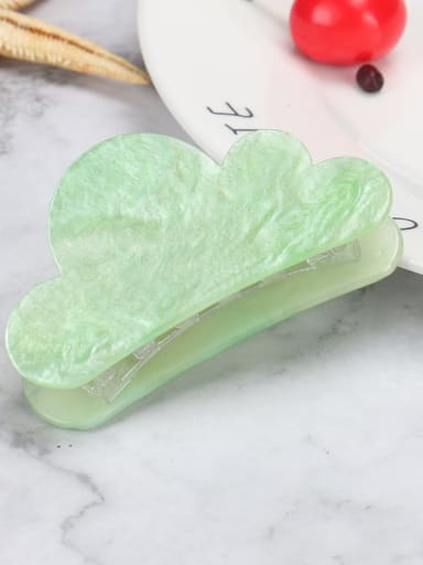 green Cellulose Acetate Minimalist Cloud Zinc Alloy Jaw Hair Claw