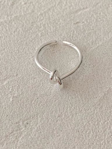 925 Sterling Silver Knot Heart Minimalist Band Ring