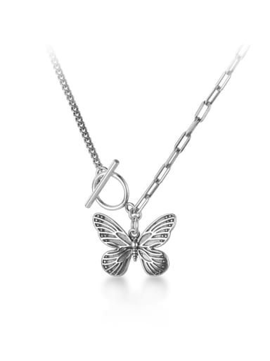 925 Sterling Silver Butterfly Vintage Necklace