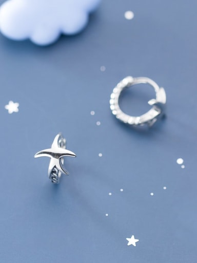 925 Sterling Silver Star Minimalist Huggie Earring