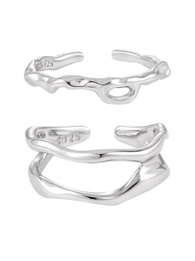 925 Sterling Silver Geometric Minimalist Stackable Ring