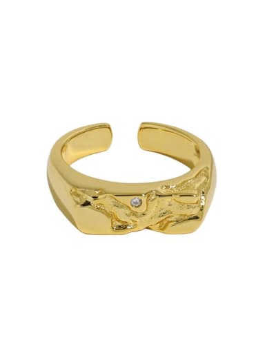 18K white gold [No. 13 adjustable] 925 Sterling Silver Geometric Vintage Band Ring