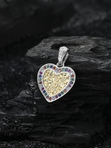 925 Sterling Silver Cubic Zirconia Heart Classic Necklace