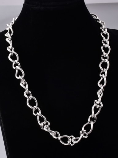 Titanium Steel Hollow Geometric Vintage Chain Necklace