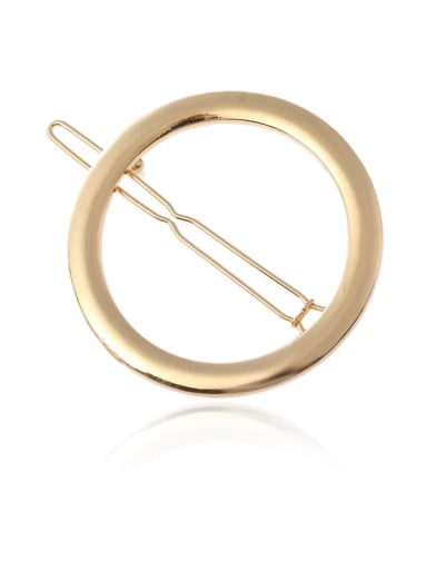 Wide edge, gold Alloy Minimalist Round Hair Pin