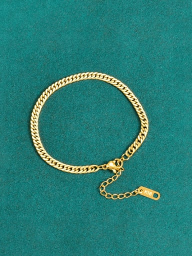 Titanium Steel Hip Hop Hollow Chain Link Bracelet
