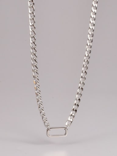 Titanium Steel Geometric Minimalist Hollow Chain Necklace