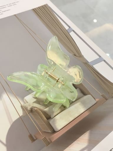 Apple green Alloy Cellulose Acetate Trend butterfly  Jaw Hair Claw