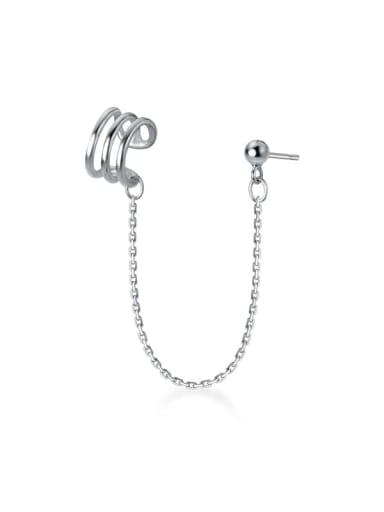 925 Sterling Silver Tassel Minimalist Stud Earring