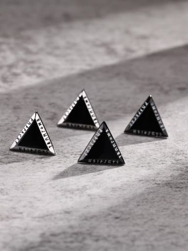 Stainless steel Triangle Hip Hop Stud Earring