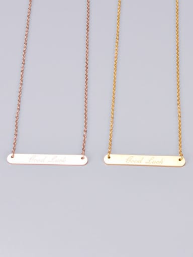 Titanium Simple rectangular pendant  Necklace