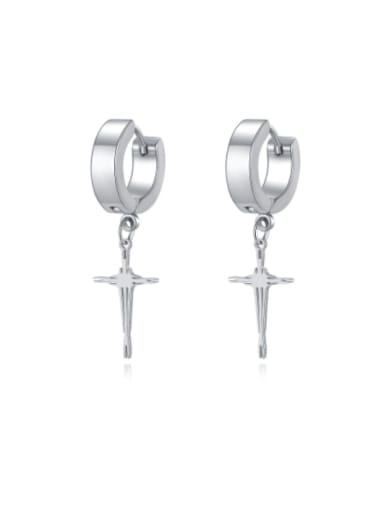 Stainless steel Cross Minimalist Huggie Earring