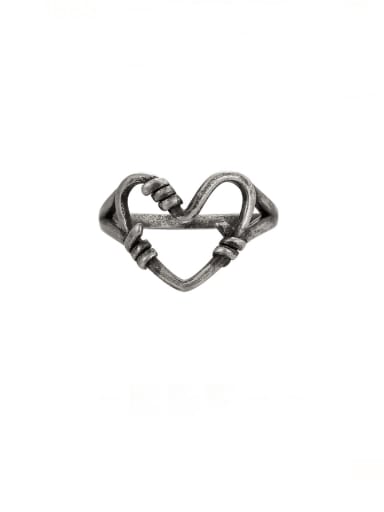 Brass Heart Vintage Band Ring