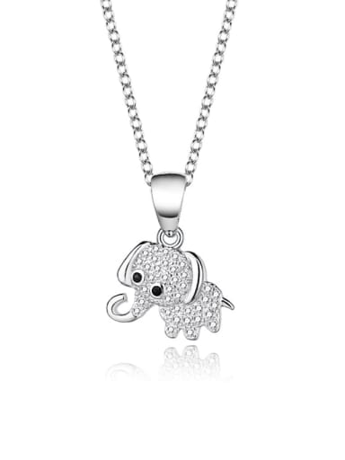 925 Sterling Silver Cubic Zirconia Icon Dainty Necklace