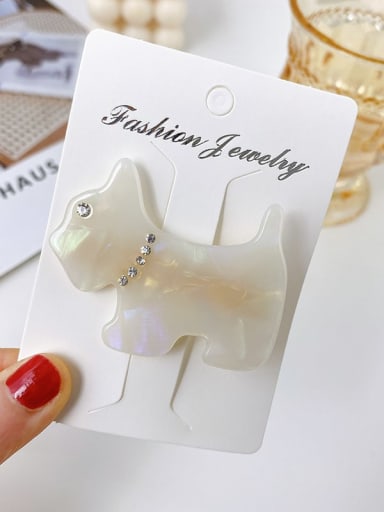 Colorful white Alloy Cellulose Acetate Trend Dog  Jaw Hair Claw