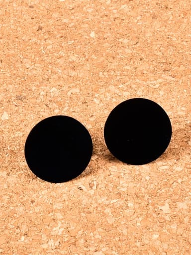 Titanium Acrylic Round Minimalist Stud Earring