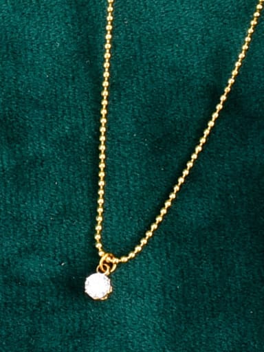 Titanium Steel Bead Round Minimalist  Bead Chain Necklace