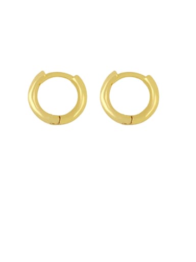 circular Brass Hollow Geometric Minimalist Stud Earring
