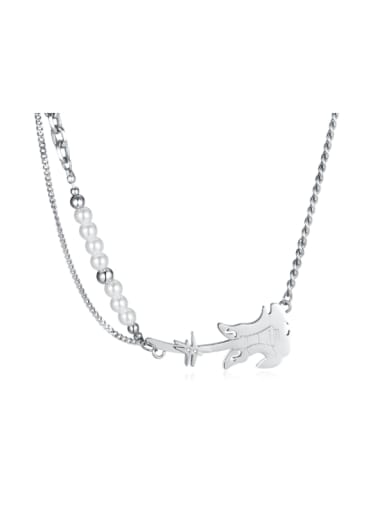 Stainless steel Guitar Hip Hop Necklace