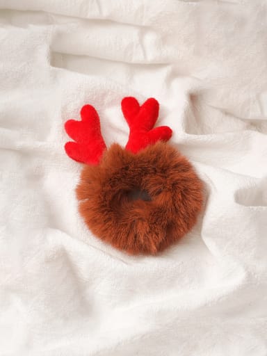 D Big red antlers Hairball Cute Christmas Seris Multi Color Hair Rope