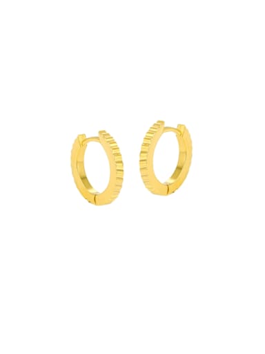 18K gold 925 Sterling Silver Geometric Vintage Huggie Earring