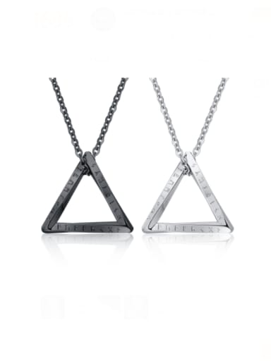 custom Stainless steel Hip Hop Triangle  Pendant