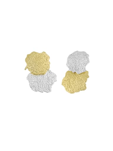 Silver 18K Gold 925 Sterling Silver Geometric Minimalist Stud Earring
