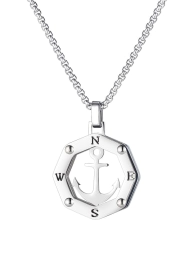 Titanium Steel Anchor Hip Hop Necklace