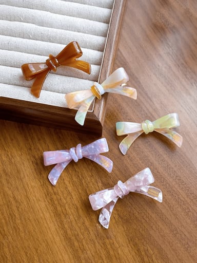 Cellulose Acetate Trend Bowknot Alloy Hair Barrette