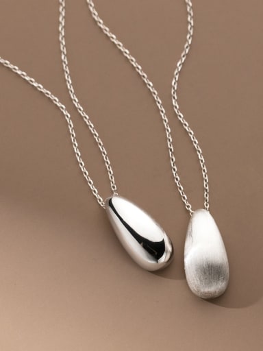 925 Sterling Silver Water Drop Minimalist Necklace