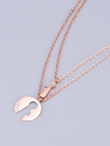 Titanium Minimalist Key pendant Necklace