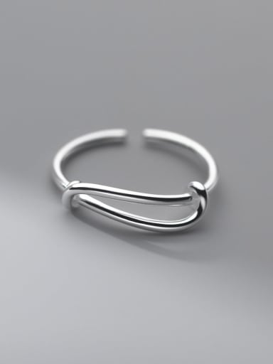 925 Sterling Silver Hollow Geometric Minimalist Stackable Ring