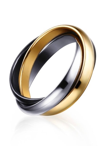 Titanium Steel Geometric Minimalist Stackable Ring