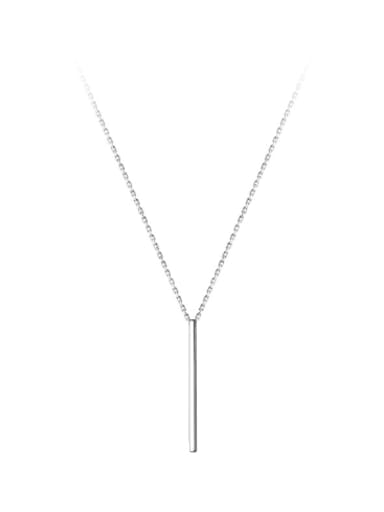 925 Sterling Silver Geometric Minimalist Tassel Necklace