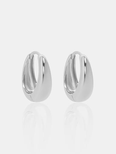 925 Sterling Silver Geometric Luxury Huggie Earring