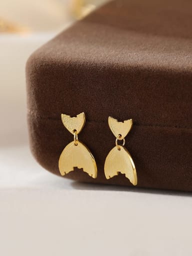 ES2581 [Gold] 925 Sterling Silver Irregular Minimalist Drop Earring