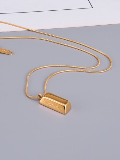 Titanium smooth Geometric Minimalist Necklace