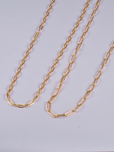 Titanium Irregular Minimalist Hollow Chain  Necklace