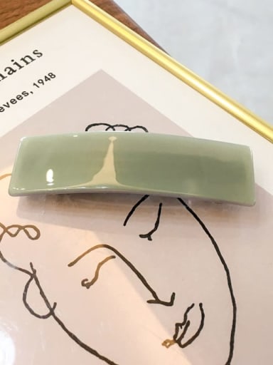 Mint green 8.5cm Alloy Cellulose Acetate Minimalist Geometric  Hair Barrette
