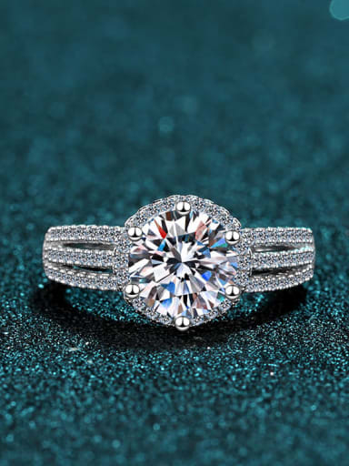 custom Sterling Silver Moissanite White  Dainty Engagement Rings