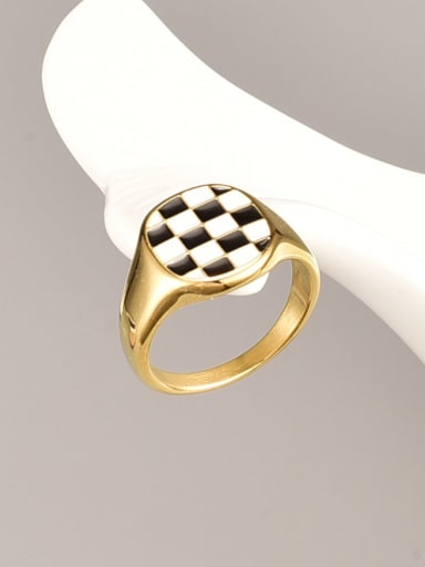 Titanium Steel Enamel Heart Minimalist Band Ring