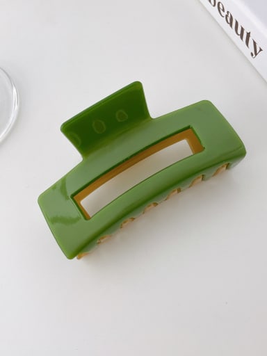Large yellow green 10.5cm Cellulose Acetate Minimalist Geometric Alloy Jaw Hair Claw