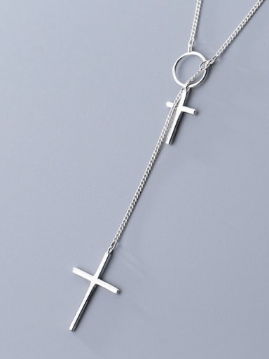 custom 925 Sterling Silver Cross Minimalist Regligious Necklace