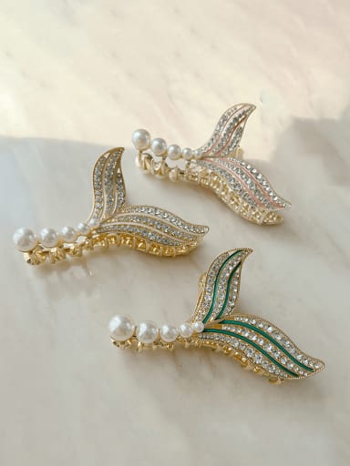 Alloy Cubic Zirconia  Luxury Fish Tail  Jaw Hair Claw