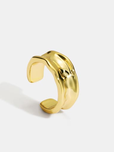 Brass Smooth Geometric Minimalist Clip Earring